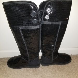 Tall Black Sequin Uggs